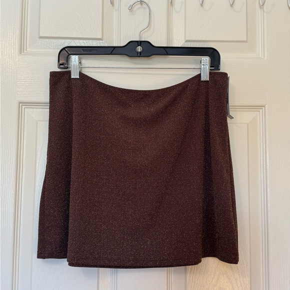 PINK Victoria's Secret Shimmering Brown A-Line Skirt Size XL - Picture 1 of 6